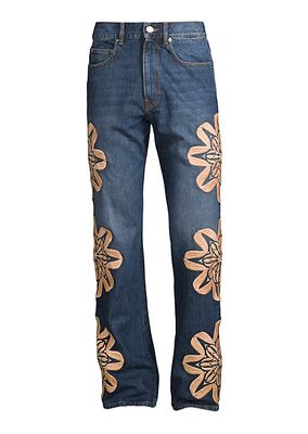 Embroidered Bootcut Jeans