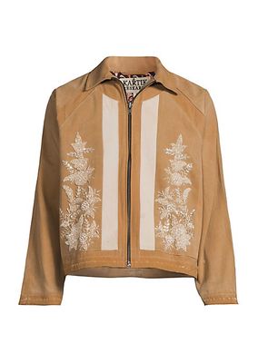 Embroidered denim jacket