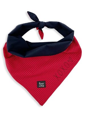 Embroidered Dog Scarf - Red Black - Size Large - Red Black - Size Large
