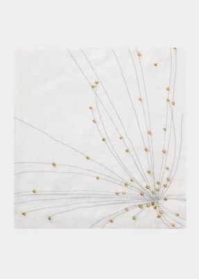 Embroidered Firework Linen Napkin