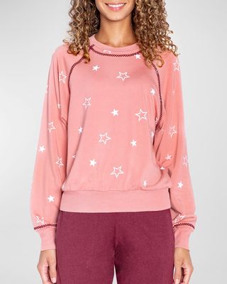 Embroidered Star-Print Sweatshirt