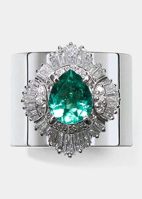 Emerald and Diamond Revive Ring