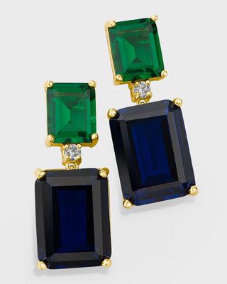 Emerald-Cut Cubic Zirconia Drop Earrings