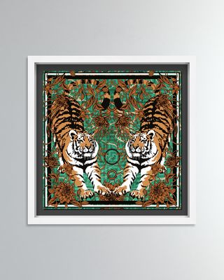 Emerald Tiger Pair Giclee Art Print