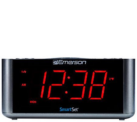 Emerson Smartset Alarm Clock Radio with Bluetoo th Speaker