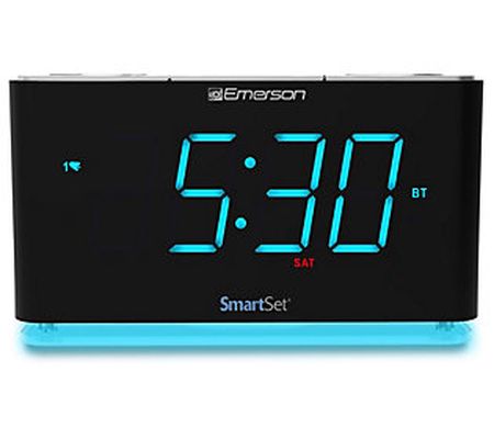 Emerson Smartset PLL Radio Alarm Clock w/ Bluet ooth