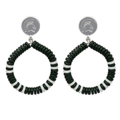 EMERSON STREET Michigan State Spartans Raya Earrings in Silver