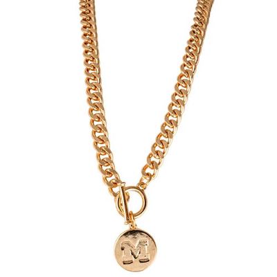 EMERSON STREET Michigan Wolverines Ramsey Gold Necklace