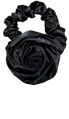 Emi Jay Rosette Scrunchie in Black.