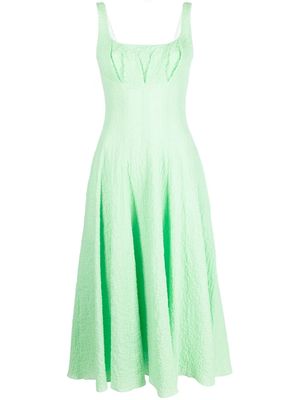 Emilia Wickstead cloqué-effect sleeveless dress - Green