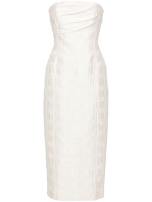 Emilia Wickstead Lowre tweed midi dress - White
