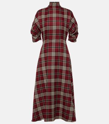 Emilia Wickstead Marvel tartan wool-blend midi dress