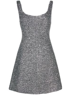 Emilia Wickstead metallic knitted mini dress - Black