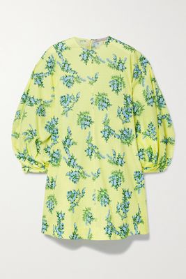 Emilia Wickstead - Nelson Floral-print Fil Coupé Cotton-blend Mini Dress - Yellow