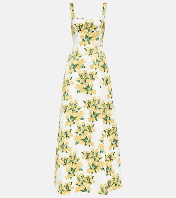 Emilia Wickstead Osbourne floral taffeta faille maxi dress