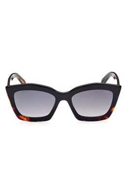 Emilio Pucci 54mm Rectangular Sunglasses in Black/Other /Gradient Smoke
