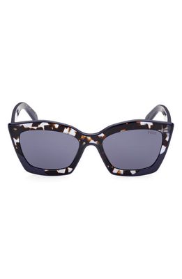 Emilio Pucci 54mm Rectangular Sunglasses in Coloured Havana /Blue