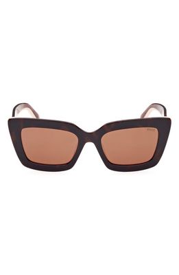 Emilio Pucci 54mm Square Sunglasses in Blonde Havana /Brown