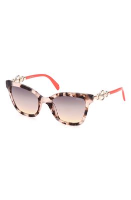 Emilio Pucci 54mm Square Sunglasses in Clrd Hav /Grdnt Smoke