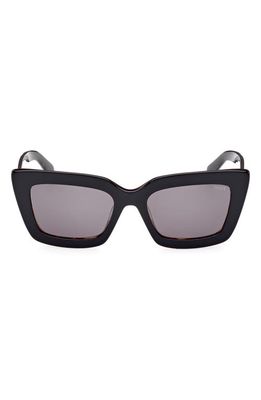 Emilio Pucci 54mm Square Sunglasses in Shiny Black /Smoke