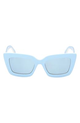 Emilio Pucci 54mm Square Sunglasses in Shiny Light Blue /Blue