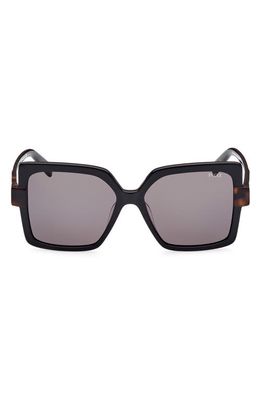 Emilio Pucci 55mm Square Sunglasses in Black/Other /Smoke
