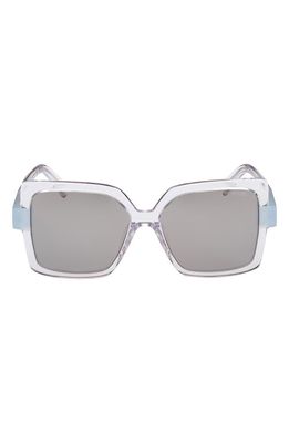 Emilio Pucci 55mm Square Sunglasses in Crystal/Other /Smoke Mirror