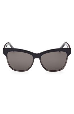 Emilio Pucci 57mm Square Sunglasses in Black/Other /Smoke
