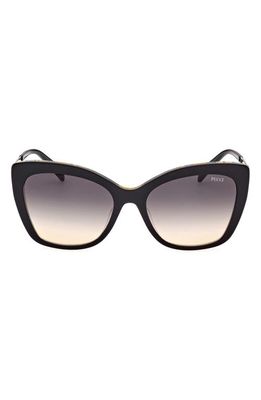 Emilio Pucci 58mm Square Sunglasses in Shiny Black /Gradient Smoke