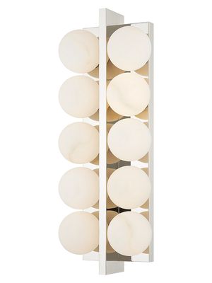 Emille 10-Light Sconce - Polished Nickel Alabaster