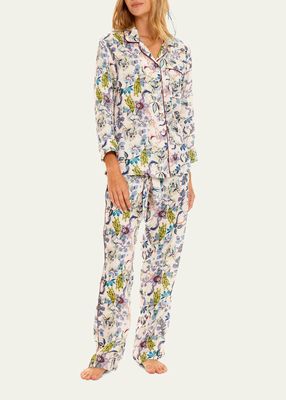 Emma Floral-Print Linen Pajama Set