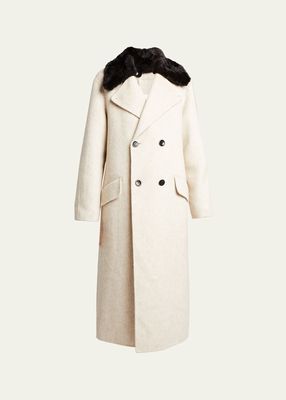 Emma Fuzzy Collared Coat
