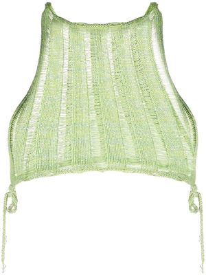 Emma Gudmundson Float bralette-style knitted top - Green