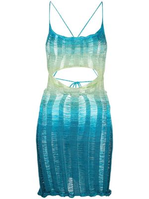 Emma Gudmundson gradient-effect cut-out dress - Blue
