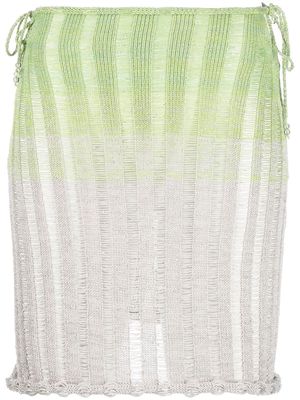Emma Gudmundson gradient-effect mini skirt - Green