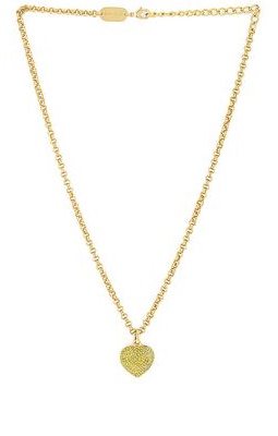 EMMA PILLS I Love It Necklace in Metallic Gold.