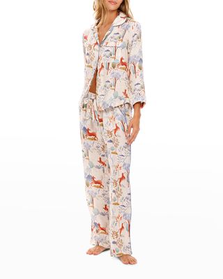 Emma Printed Linen Pajama Set