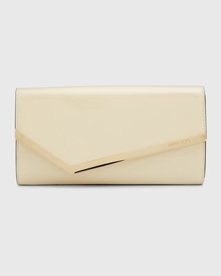 Emmie Flap Patent Leather Clutch Bag