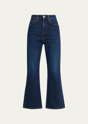 Empire Mid-Rise Crop Flare Jeans