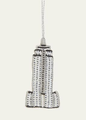 Empire State Building Beaded Christmas Ornament
