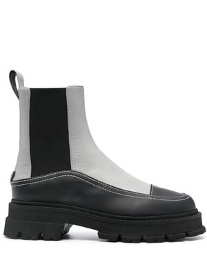 Emporio Armani 55mm panelled ankle boots - Black