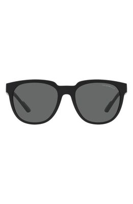 Emporio Armani 55mm Phantos Sunglasses in Matte Black