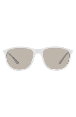 Emporio Armani 58mm Pillow Sunglasses in White