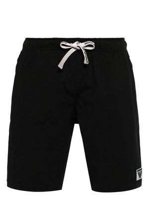 Emporio Armani appliqué-logo cotton shorts - Black
