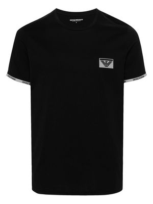 Emporio Armani appliqué-logo cotton T-shirt - Black