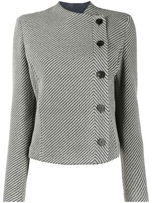 Emporio Armani asymmetric button-front blazer - Grey