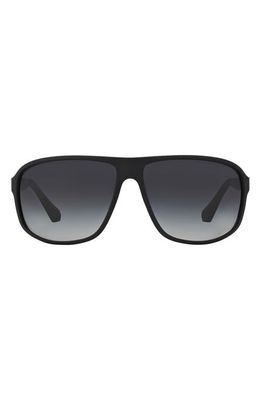 Emporio Armani AX Armani Exchange 57mm Sunglasses in Matte Gunmetal