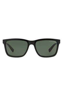 Emporio Armani AX Armani Exchange 64mm Oversize Rectangular Sunglasses in Black