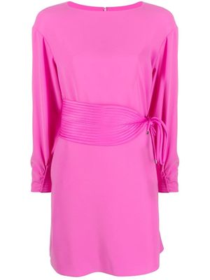 Emporio Armani belted mini dress - Pink