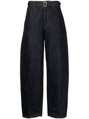 Emporio Armani belted straight-leg jeans - Blue